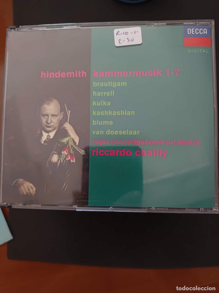 CDs de m&uacute;sica: 2 CD. HINDEMITH. KAMMERMUSIK 1-7. DIR: RICCARDO CHAILLY. PIANO: BRAUTIGAM. VIOLIN: KULKA. VIOLA D'AM