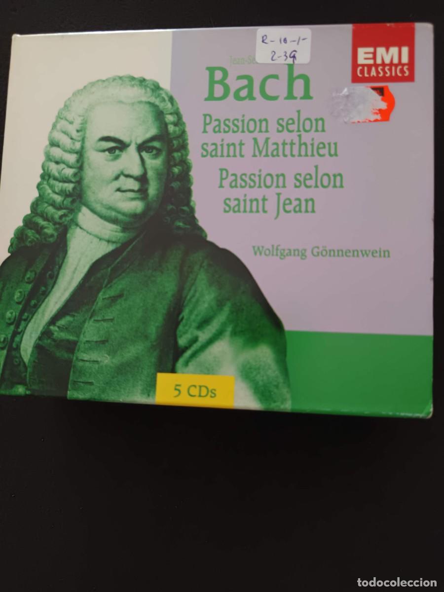 CDs de m&uacute;sica: 5 CD BOX. BACH: PASSION SELON SAINT MATTHIEU / PASSION SELON SAINT JEAN. DIR: WOLFGANG G&Ouml;NNENWEIN
