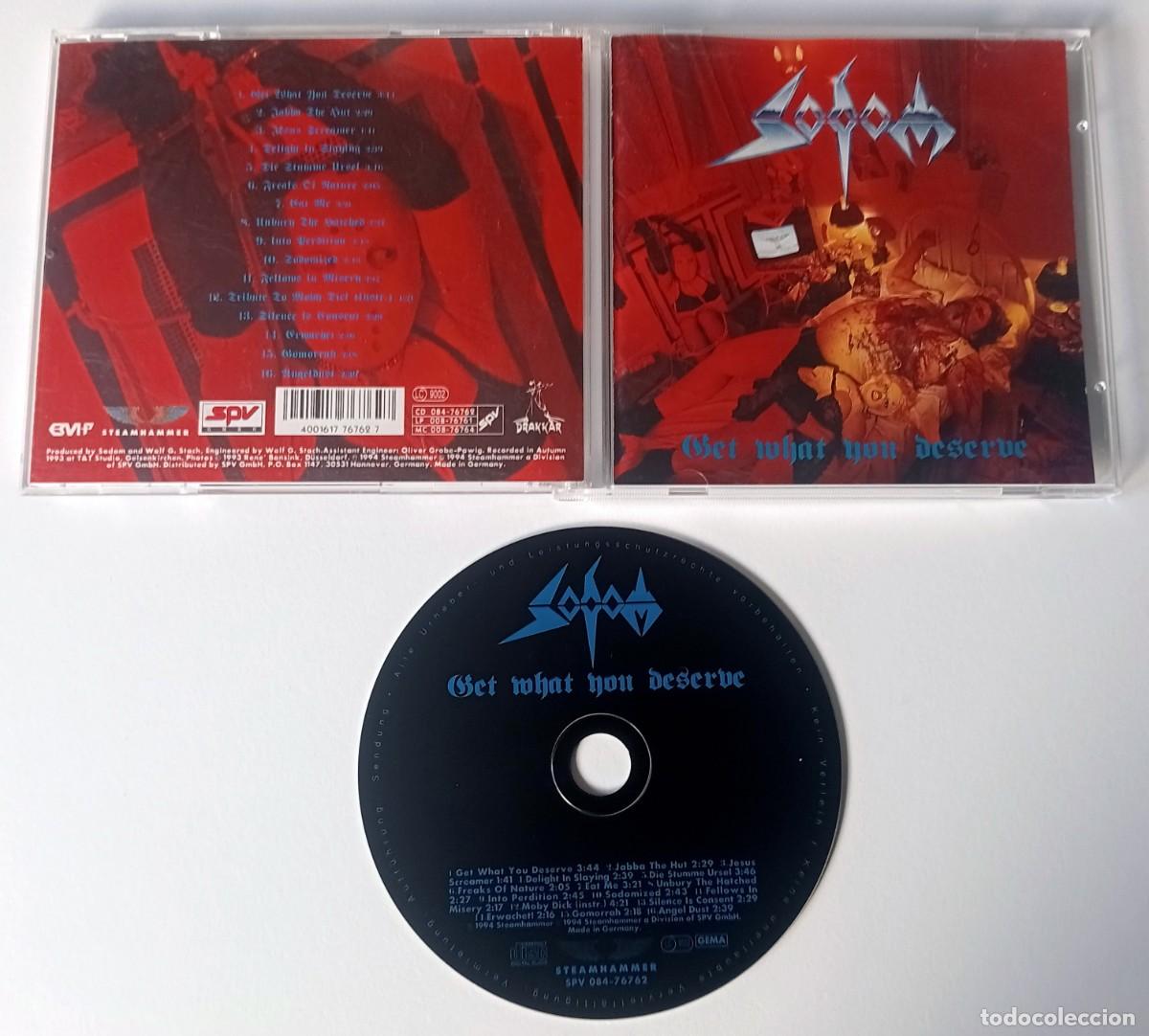CDs de m&uacute;sica: CD SODOM - GET WHAT YOU DESERVE - Foto 2