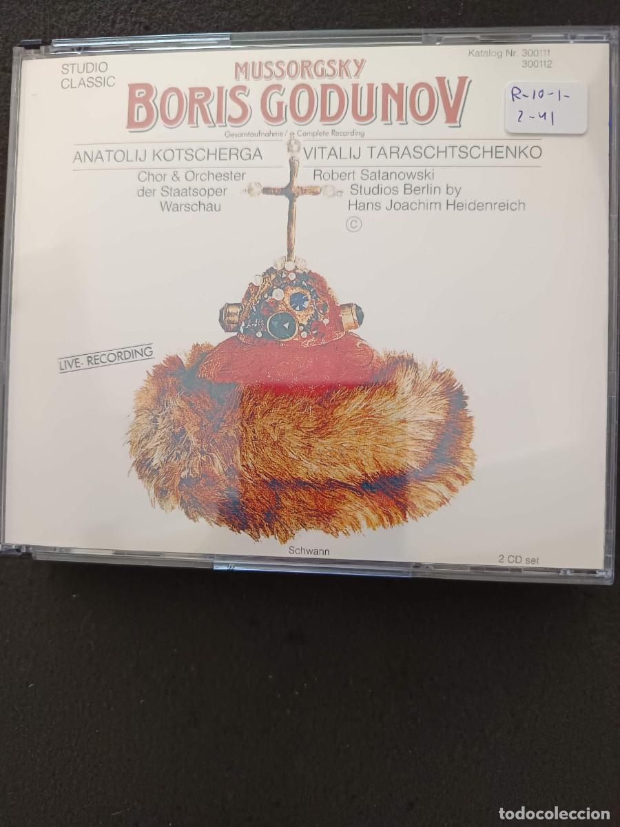 CDs de m&uacute;sica: 2 CD BOX. MUSSORGSKY: BORIS GODUNOV. VERSION RIMSKIJ-KORSAKOFF (COMPLETE RECORDING). LIVE RECORDING.