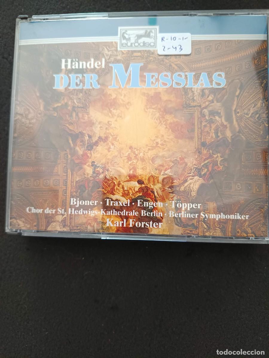 CDs de m&uacute;sica: 2 CD BOX. H&Auml;NDEL: DER MESSIAS. DIR: KARL FORSTER. INT&Eacute;RP: BJONER, TRAXEL, ENGEN, T&Ouml;PPER. BERLINER SY
