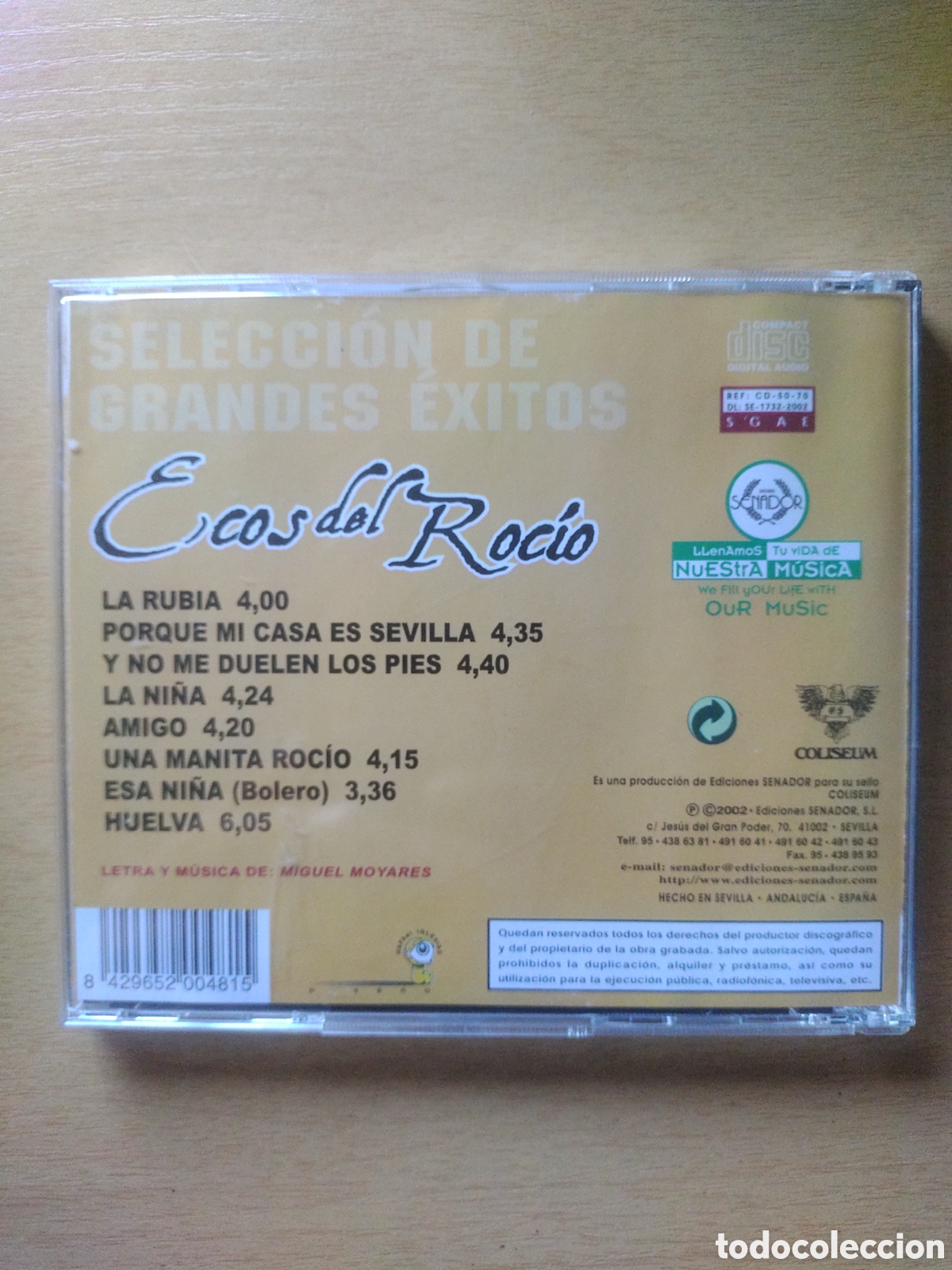 CDs de m&uacute;sica: CD Ecos Del Roc&iacute;o - Versiones Originales - Foto 2