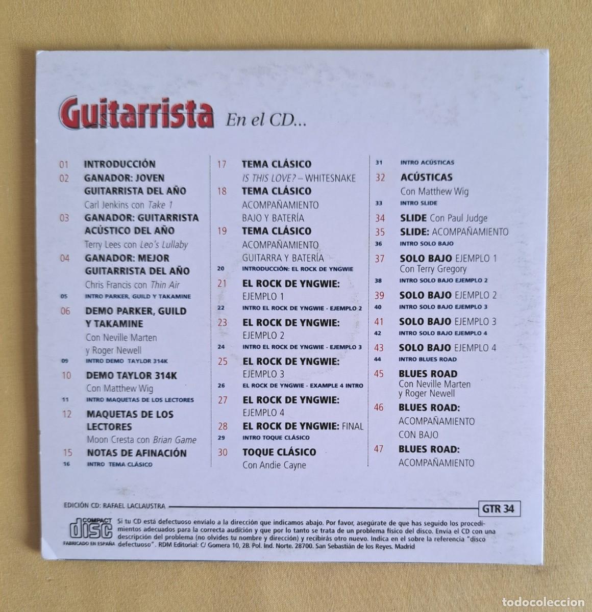 CDs de m&uacute;sica: GUITARRISTA - WHITESNAKE - CD NUM 34 - Foto 2