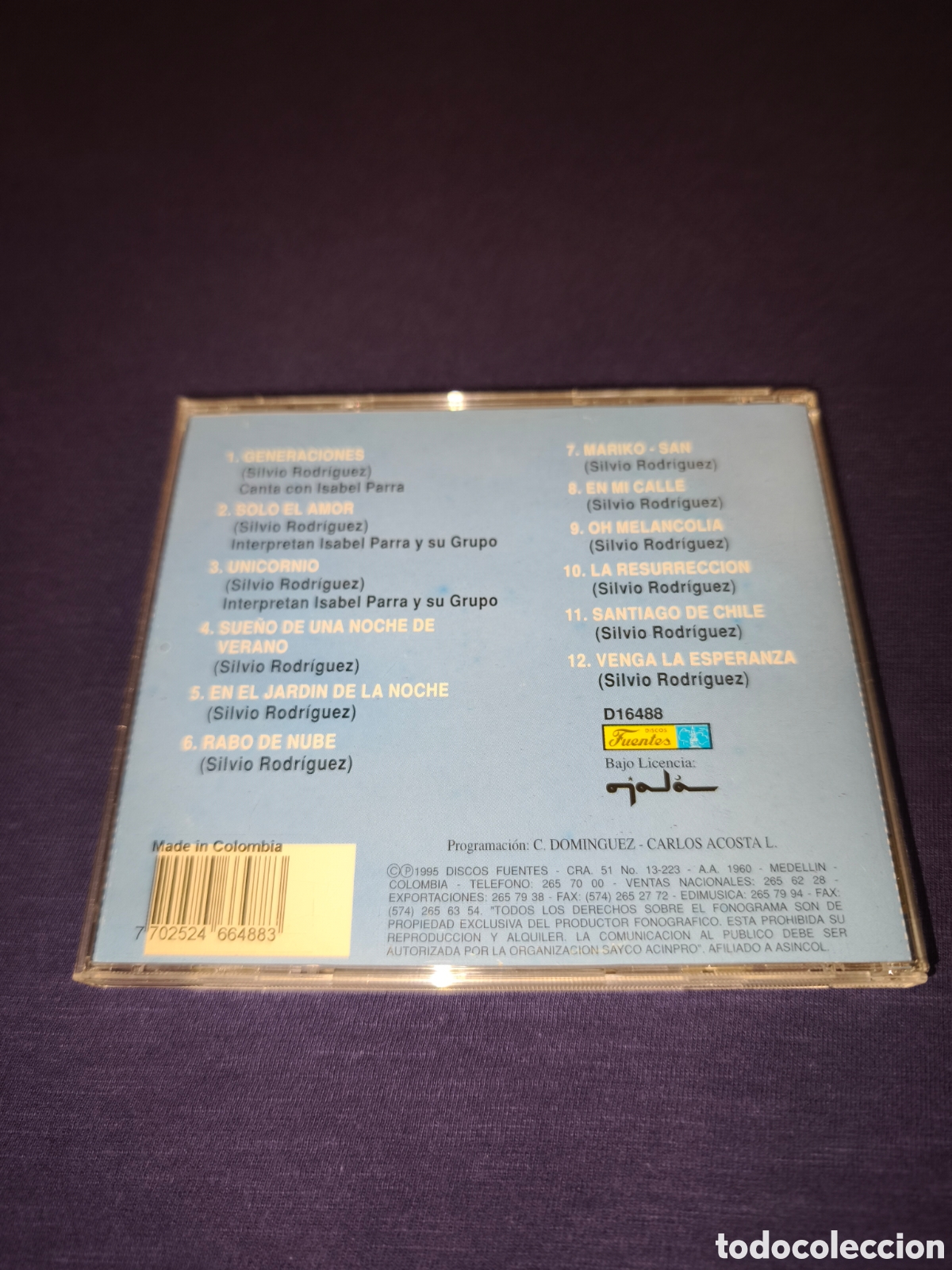 CDs de m&uacute;sica: Silvio Rodr&iacute;guez En Chile vol.2 - Foto 2