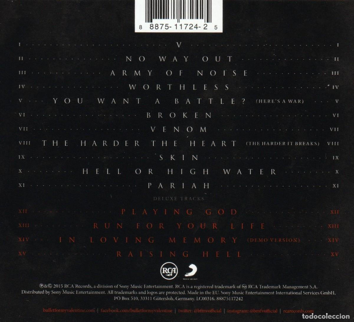 CDs de m&uacute;sica: BULLET FOR MY VALENTINE. VENOM. CD. - Foto 2