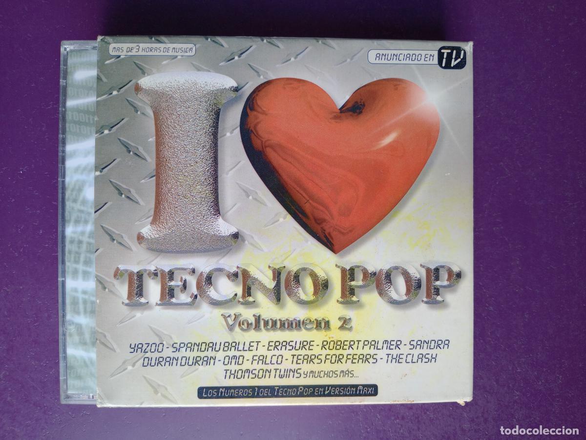 CDs de m&uacute;sica: I Love Tecno Pop Volumen 2 - TRIPLE CD BLANCO Y NEGRO - 38 EXITOS VERSION MAXI - VISAGE, OMD, FALCO