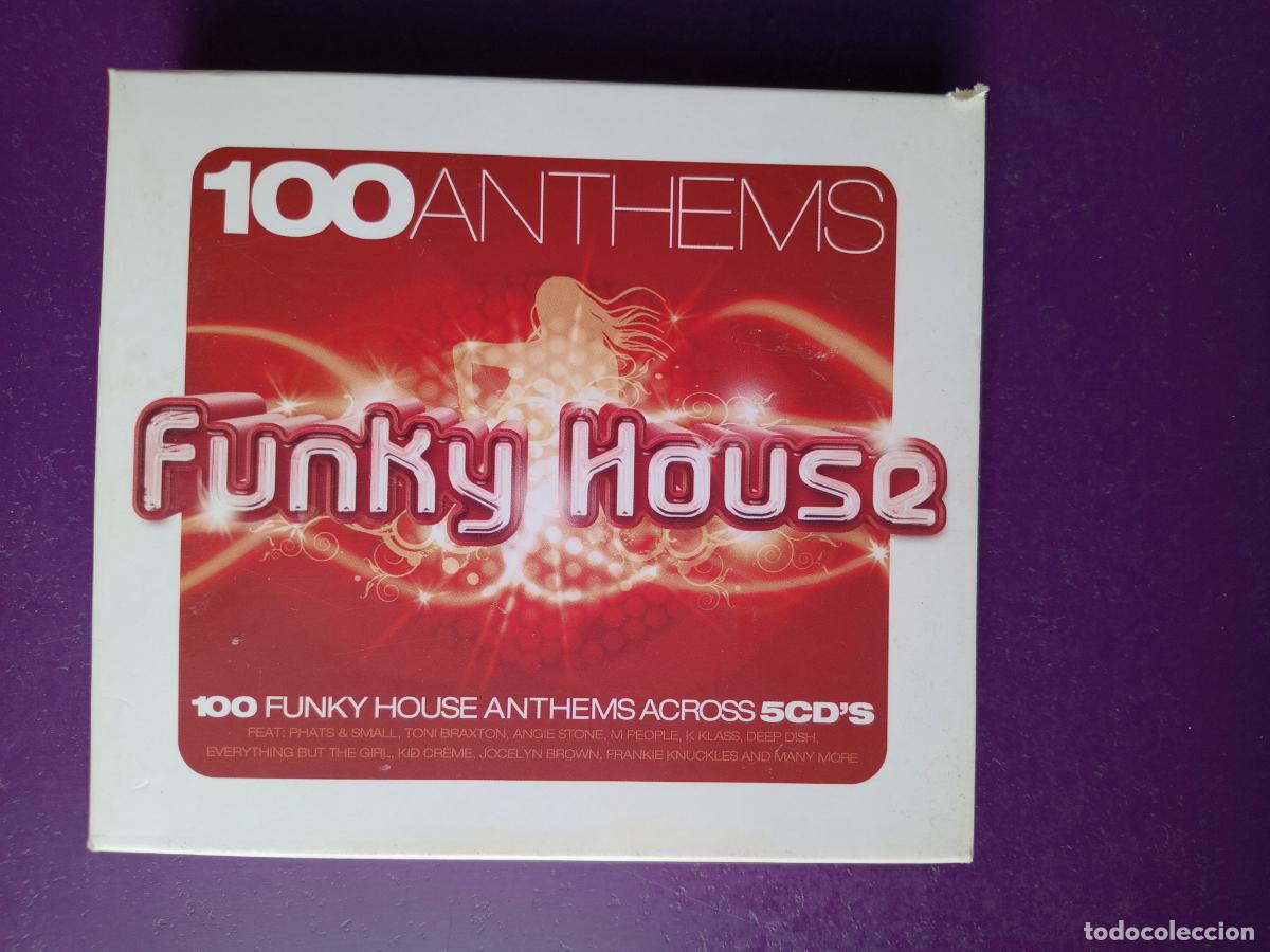 CDs de m&uacute;sica: 100 Anthems - Funky House - CAJA 5 CD 2008 - RUN DMC, SLY FAMILY STONE, EARTH WIND FIRE, M PEOPLE,