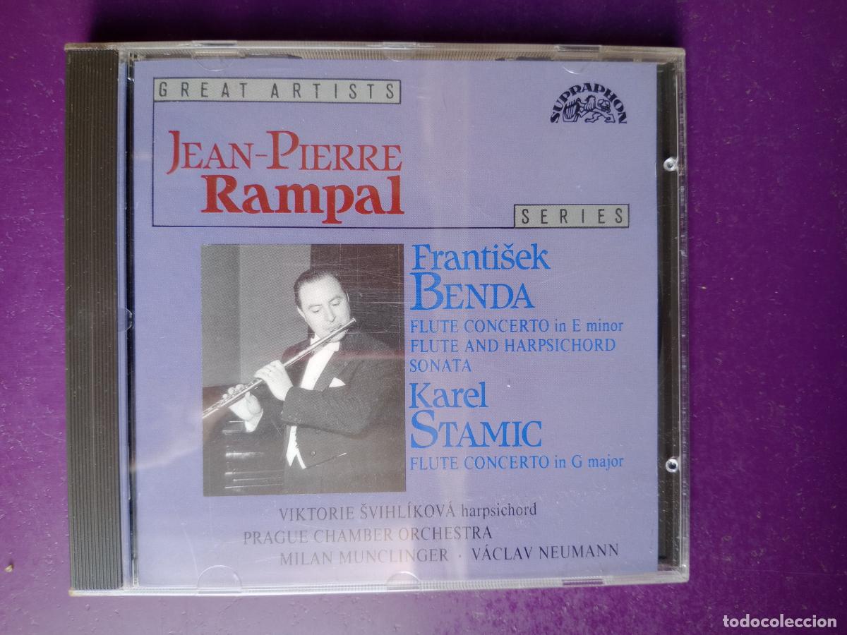 CDs de m&uacute;sica: Jean-Pierre Rampal, Frantisek Benda, Karel Stamic - CONCIERTOS FLAUTA - CD SUPRAPHON 1993 SIN USO
