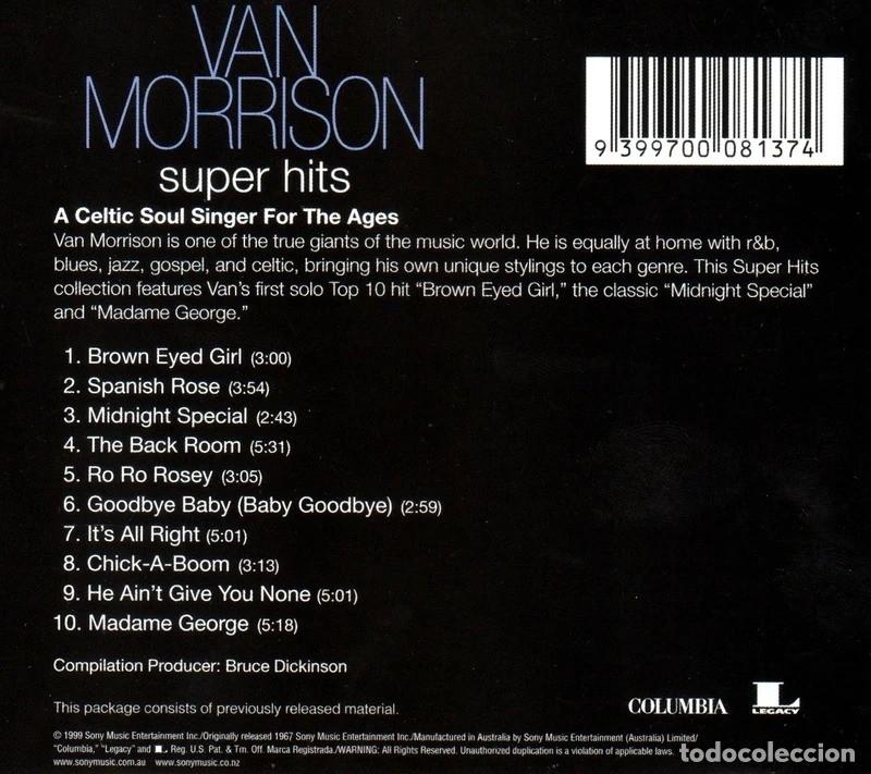 CDs de m&uacute;sica: VAN MORRISON. SUPER HITS. RECOPILATORIO. CD. - Foto 2