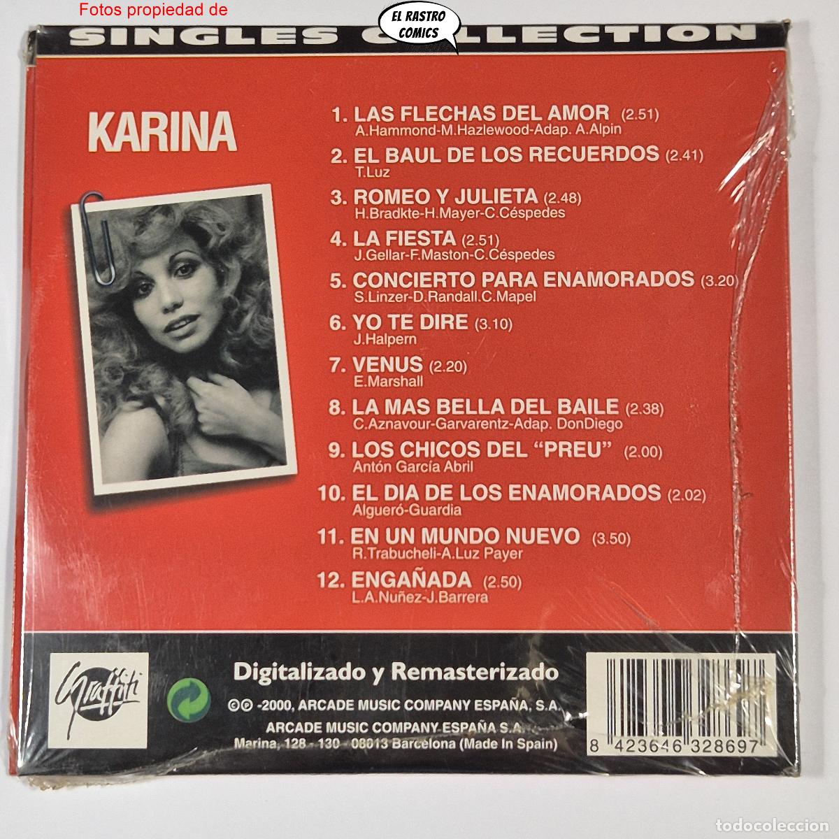 CDs de m&uacute;sica: Karina, Singles Collection, CD precintado, Arcade 2000 - Foto 2