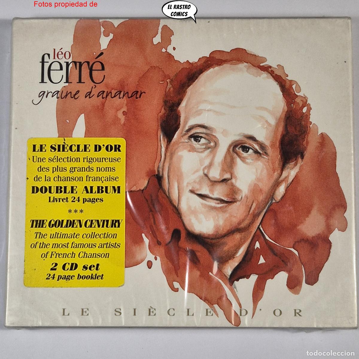 CDs de m&uacute;sica: L&eacute;o Ferr&eacute;, Le Si&egrave;cle D' Or, Graine D' Ananar, doble CD precintado, Le Chant Du Monde 2008, Chanson