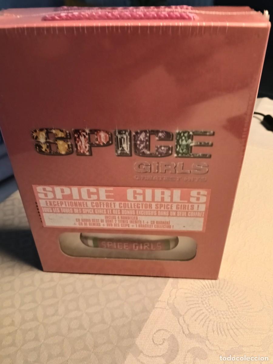CDs de m&uacute;sica: RAR BOX. SPICE GIRLS. GREATEST HITS. STIKER EN FRANC&Eacute;S. SEALED, MINT