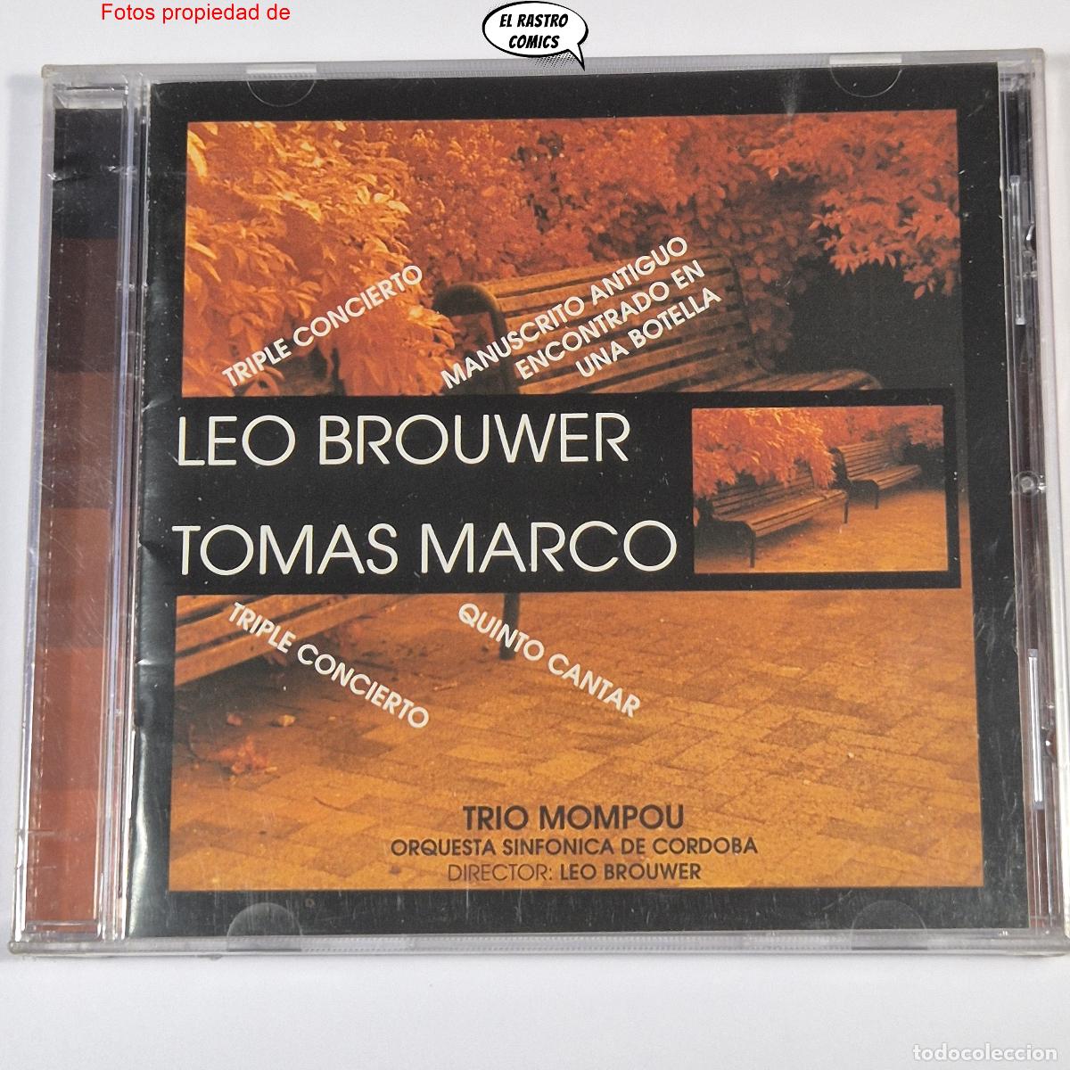 CDs de m&uacute;sica: Tom&aacute;s Marco, Leo Brouwer, Triple Concierto, Manuscrito antiguo encontrado en una botella CD precint.