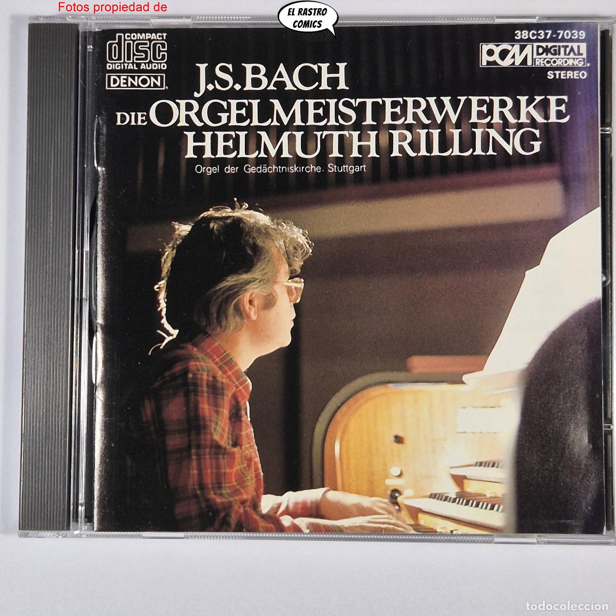 CDs de m&uacute;sica: Bach J.S., Helmuth Rilling, Die Orgelmeisterwerke, CD Denon 1983, Japan, excelente estado