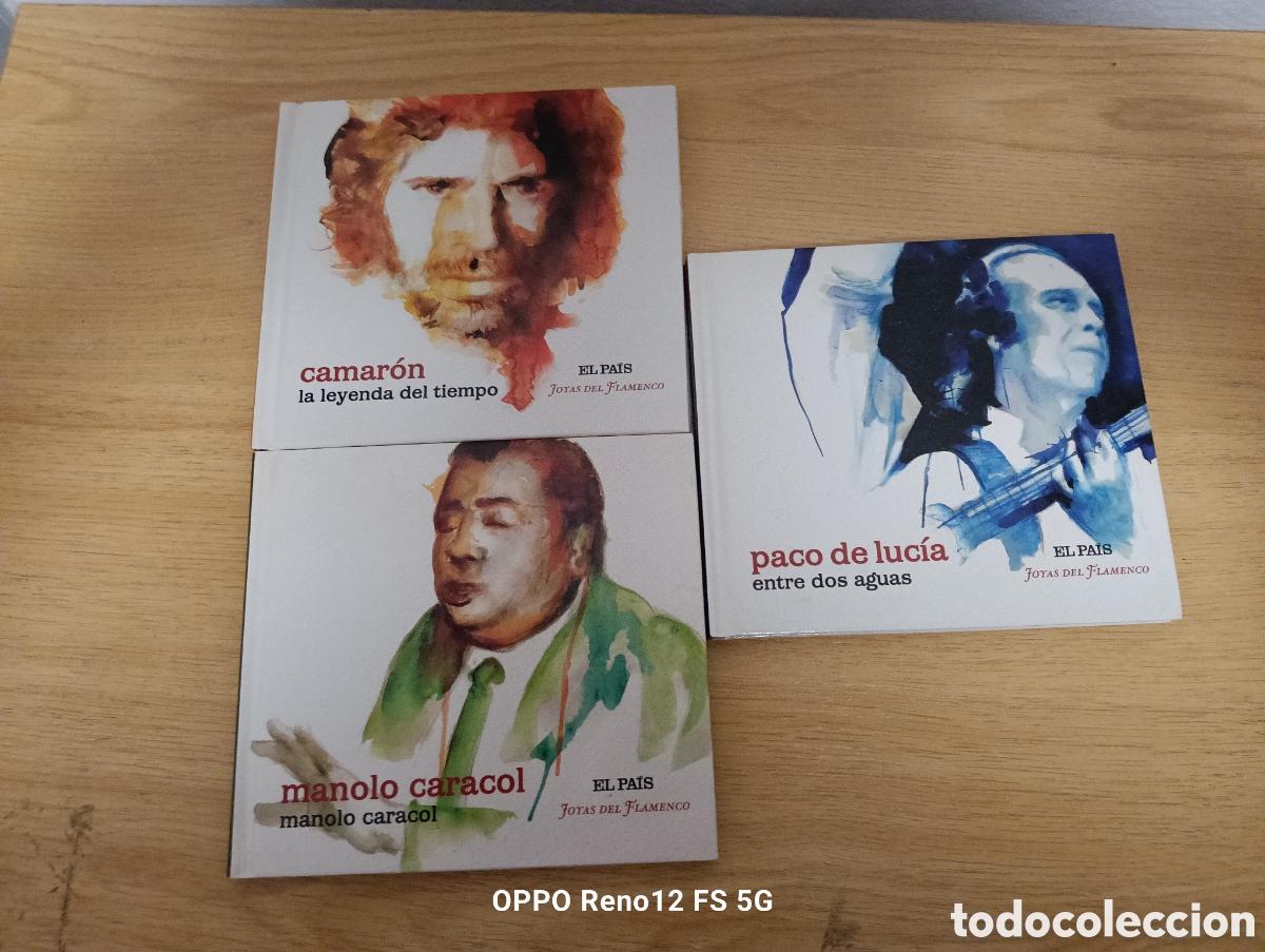 CDs de m&uacute;sica: CD Manolo Caracol, Camar&oacute;n de la Isla y Paco de Lucia