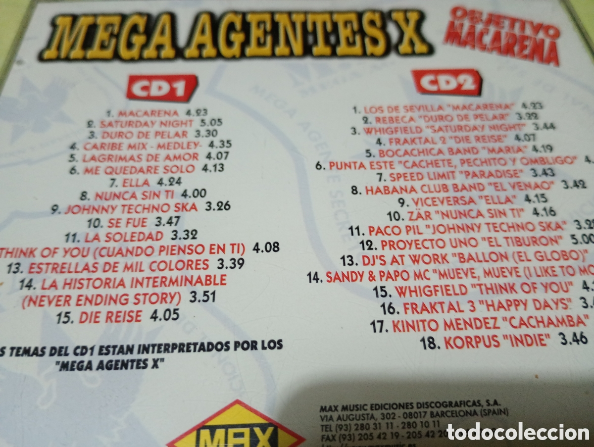 CDs de m&uacute;sica: Mega agentes X CD 2 discos - Foto 2