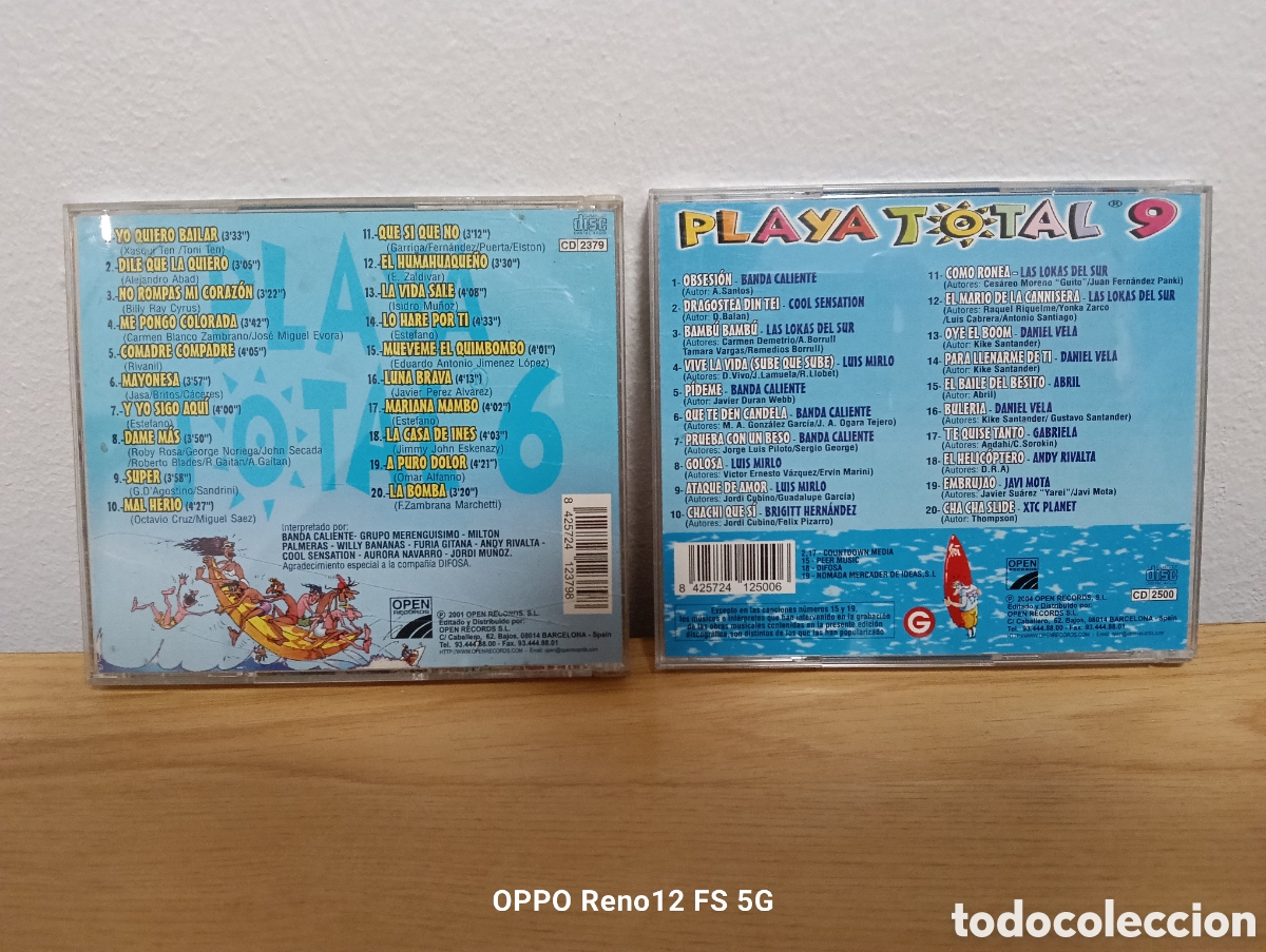 CDs de m&uacute;sica: Cd Playa Total Vol.6 y Vol. 9 - Foto 2