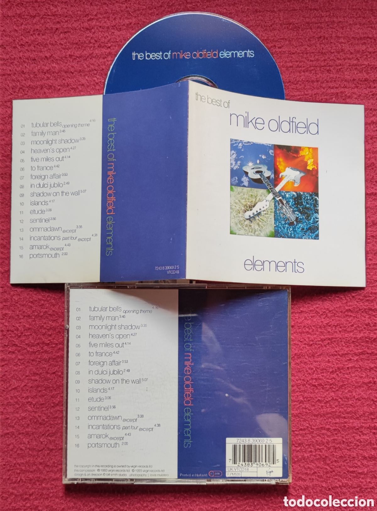 CD de M&uacute;sica: MIKE OLDFIELD: Elements. The Best Of. Cd 1993 Virgin Records.