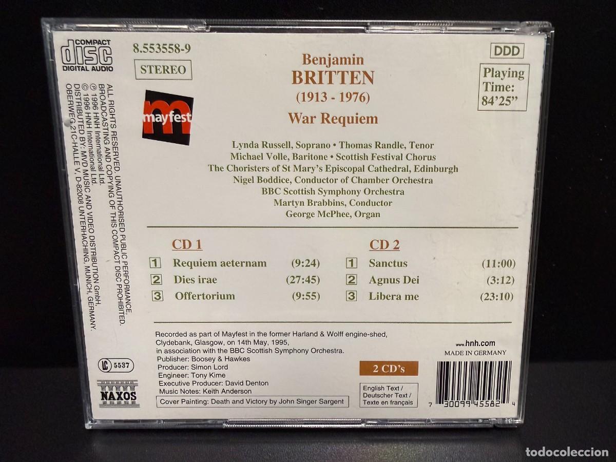 CDs de m&uacute;sica: Britten - Martyn Brabbins - War Requiem (2xCD) - Foto 2