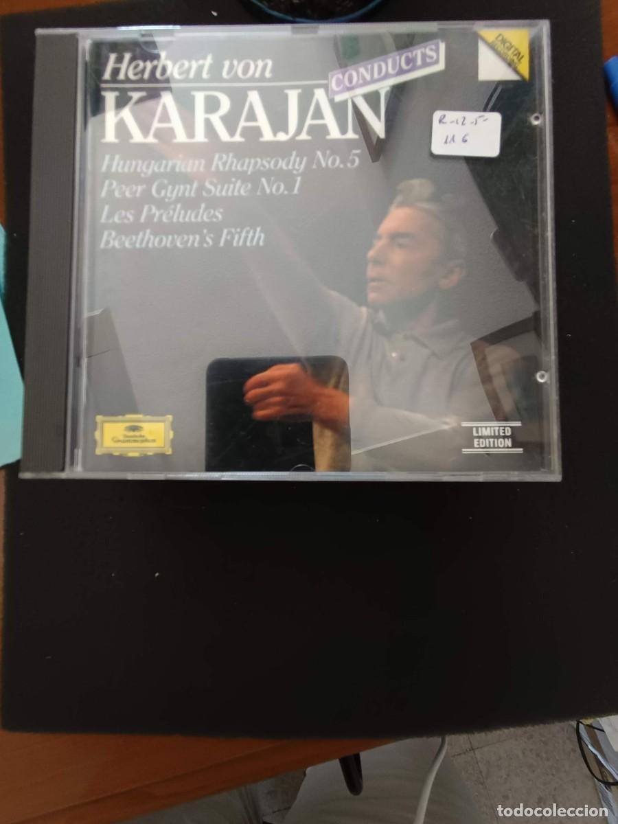 CDs de m&uacute;sica: HERBERT VON KARAJAN CONDUCTS HUNGARIAN RHAPSODY, N&ordm; 5 / PEER GYNT SUITE N&ordm; 1 / LES PR&Eacute;LUDES / BEETHO