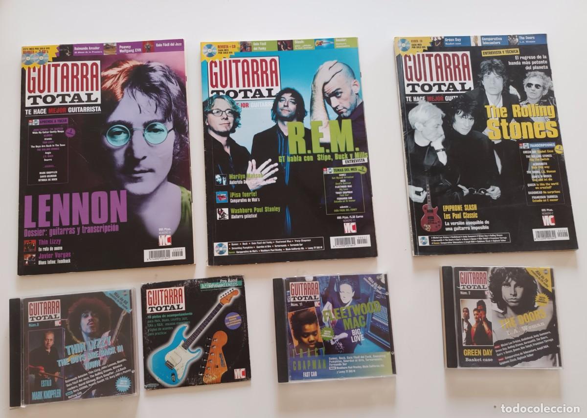 CDs de m&uacute;sica: Guitarra Total, 3 revistas y 4 cds de la coleccion (n&ordm;s 2, 8, 11 + otro sin numerar).
