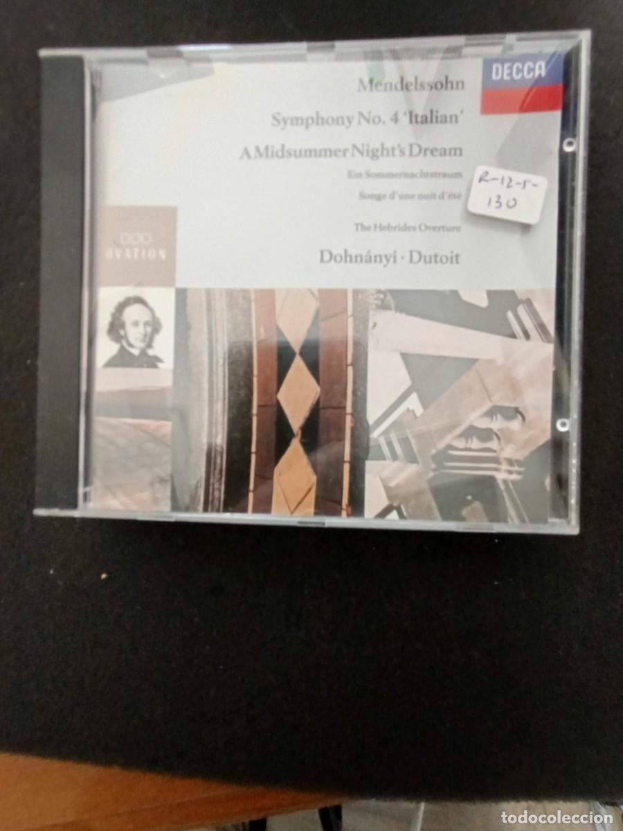 CDs de m&uacute;sica: MENDELSSOHN: SYHMPHONY N&ordm; 4 &rdquo;ITALIAN&rdquo; / A MIDSUMMER NIGHT'S DREAM / THE HEBRIDES OVERTURE