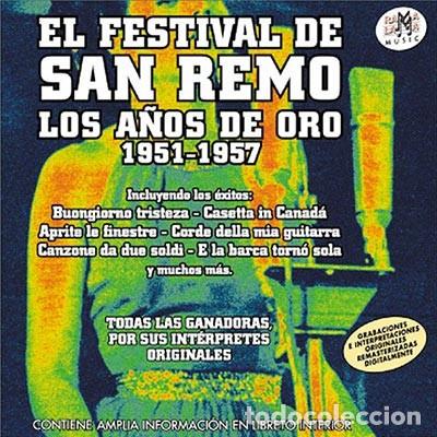 CDs de m&uacute;sica: EL FESTIVAL DE SAN REMO LOS A&Ntilde;OS DE ORO 1951-1957 CD CON AMPLIO LIBRETO