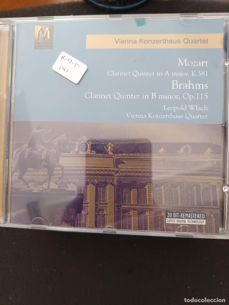 CDs de m&uacute;sica: MOZART: CLARINET QUINTET, K 581. / BRAHMS: CLARINET QUINTET, OP 115. CLARINETE: LEOPOLD WLACH. VI