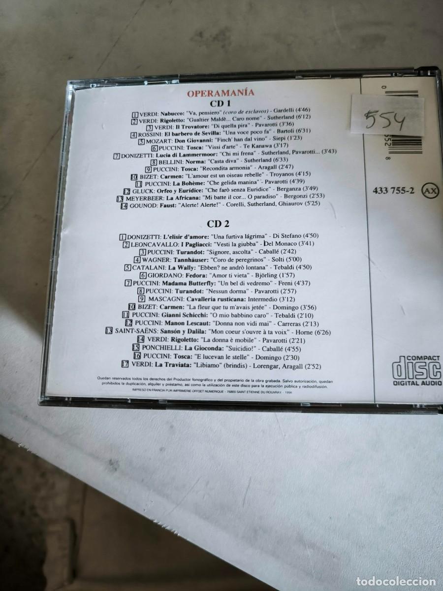 CDs de m&uacute;sica: OPERAMANIA VARIOS DCCA 2 CDS - Foto 2