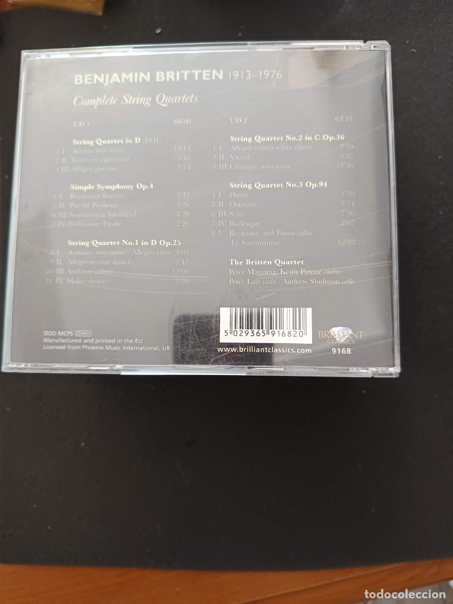 CDs de m&uacute;sica: 2 CD. BRITTEN: STRING QUARTETS (COMPLETE). THE BRITTEN QUARTET - Foto 2