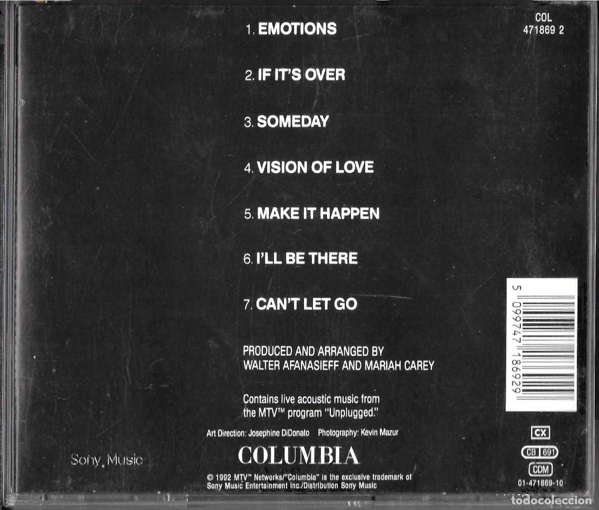 CDs de m&uacute;sica: CD DE MARIAH CAREY &rdquo;UNPLUGGED&rdquo; 7 TEMAS - Foto 2