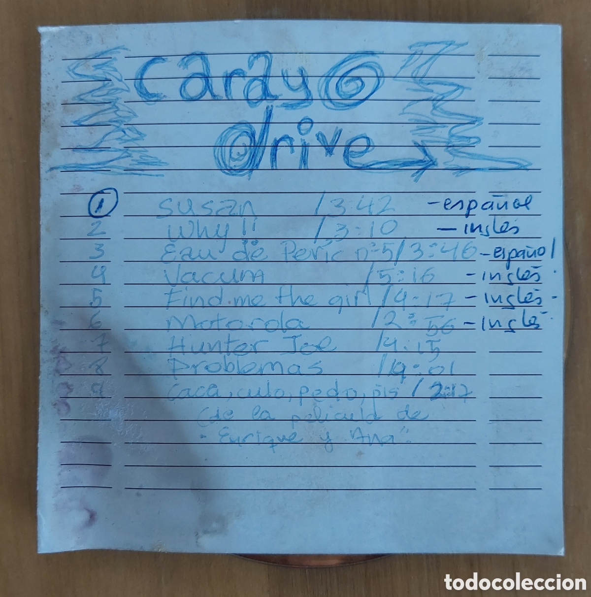 CDs de m&uacute;sica: CARAYO DRIVE DEMO MAQUETA INDIE 1997 9 CANCIONES
