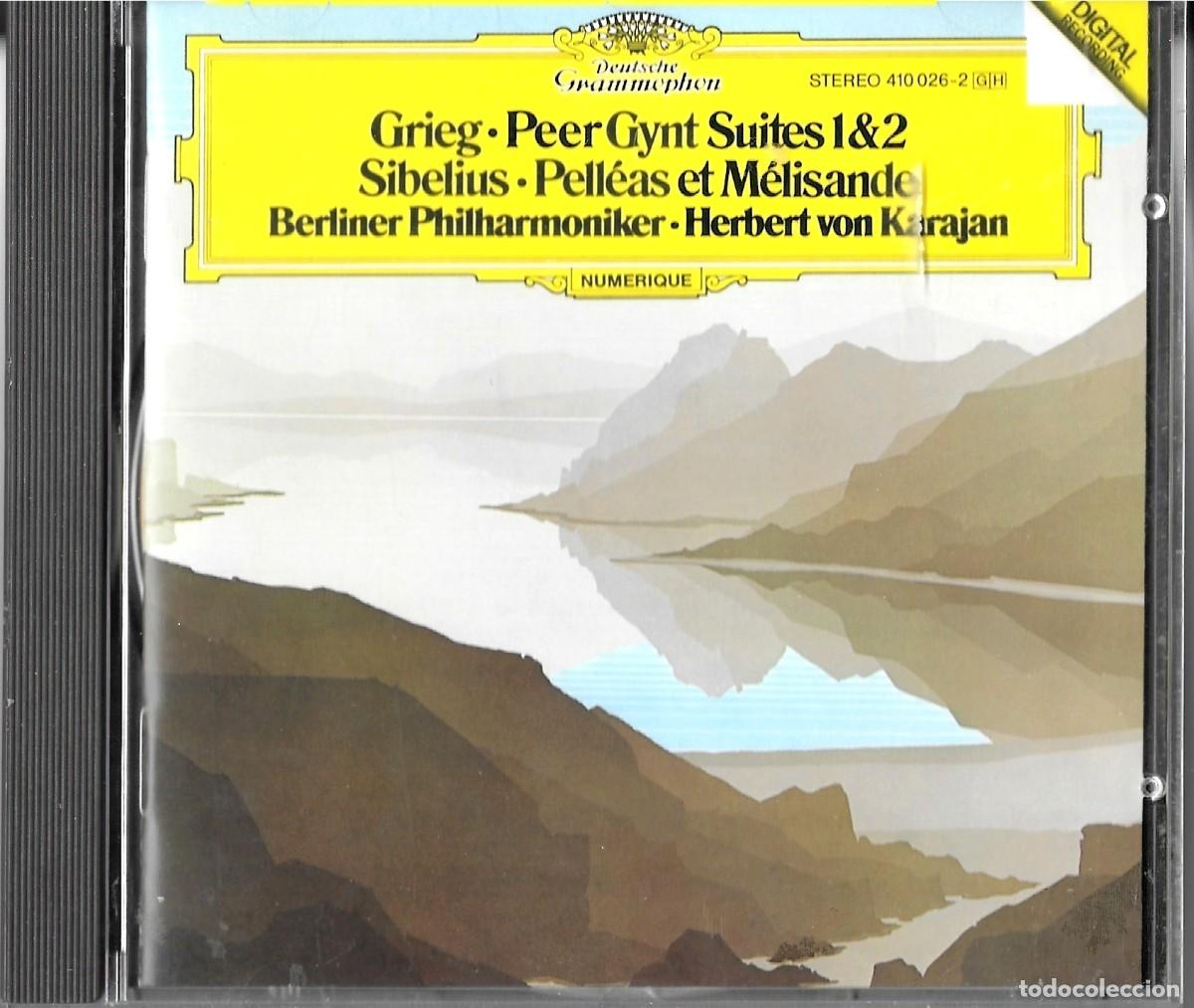 CDs de m&uacute;sica: CD EDVARD GRIEG - JEAN SIBELIUS - BERLINER PHILHARMONIKER - HERBERT VON KARAJAN