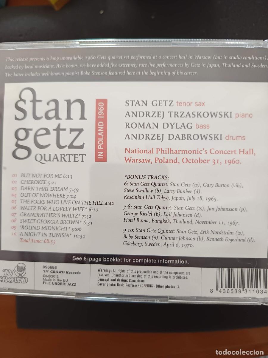 CDs de m&uacute;sica: STAN GETZ QUARTET IN POLAND 1960 - Foto 2