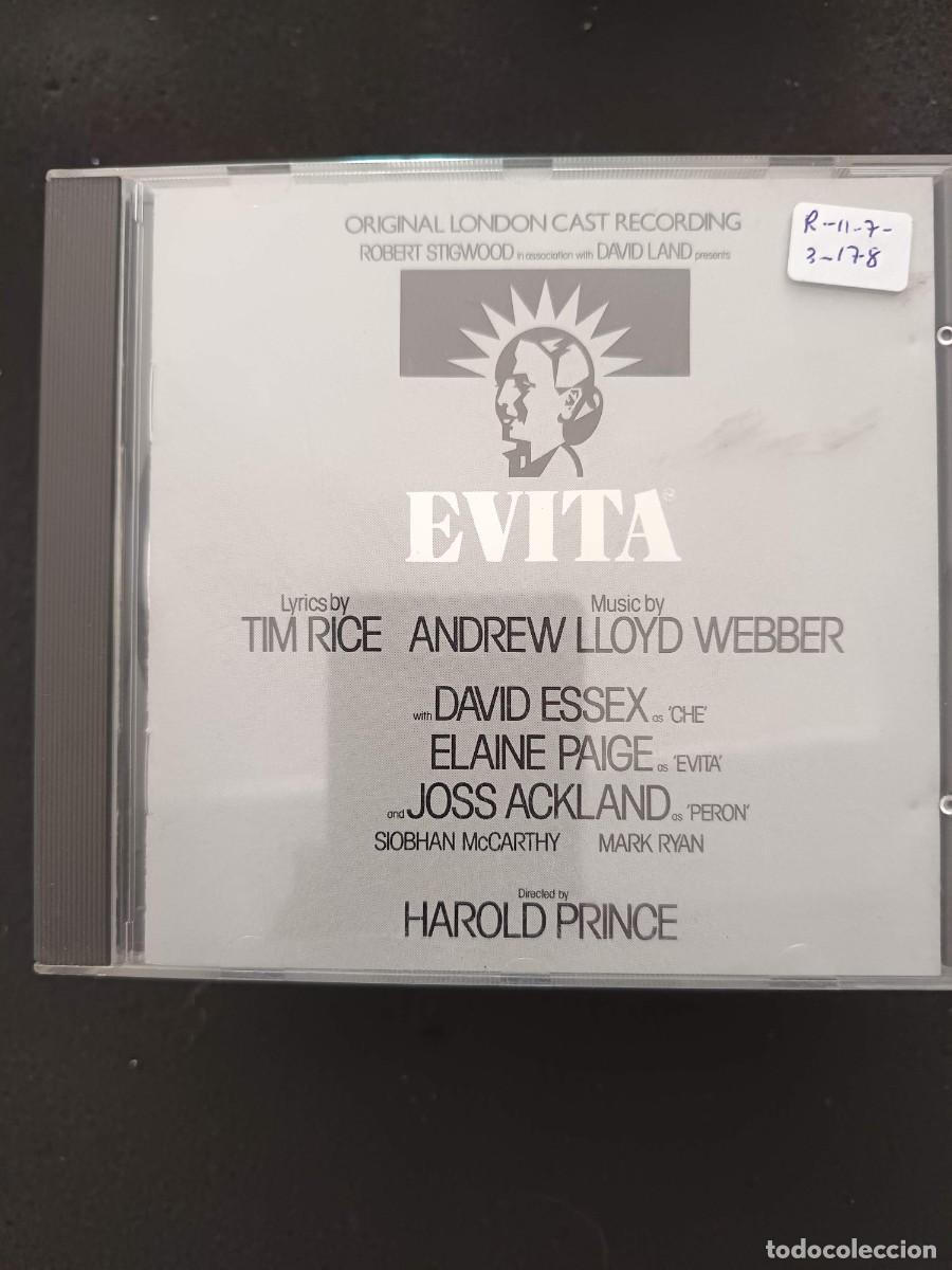 CDs de m&uacute;sica: ANDREW LLOYD WEBBER: EVITA (EXCERPTS). DIR: HAROLD PRINCE. ORIGINAL LONDON CAST RECORDING