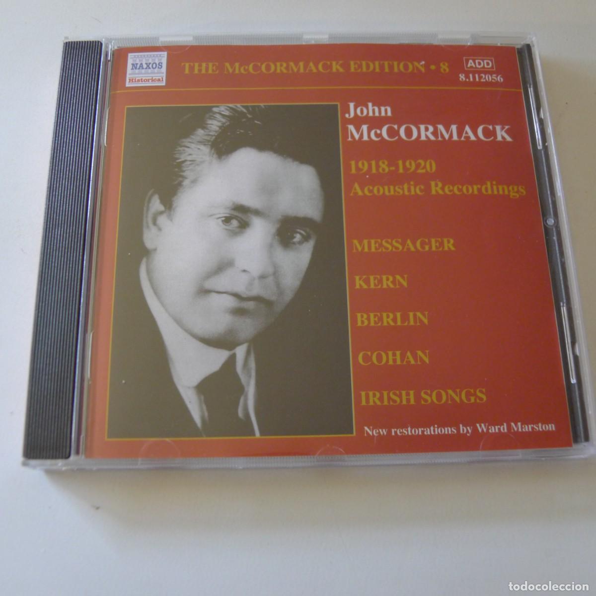CDs de m&uacute;sica: McCormack , Messager, Kern , Berlin, Cohan &ndash; The Acoustic Recordings (1918-1920) CD