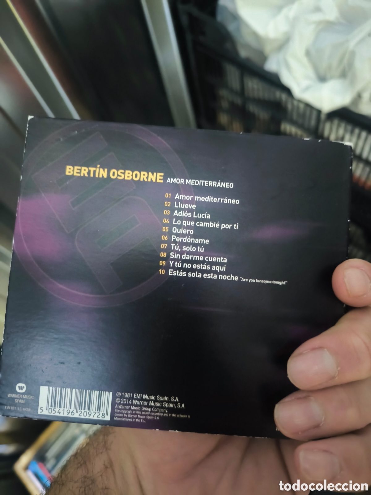 CDs de m&uacute;sica: Cd Bertin Osborne amor mediterr&aacute;neo - Foto 2