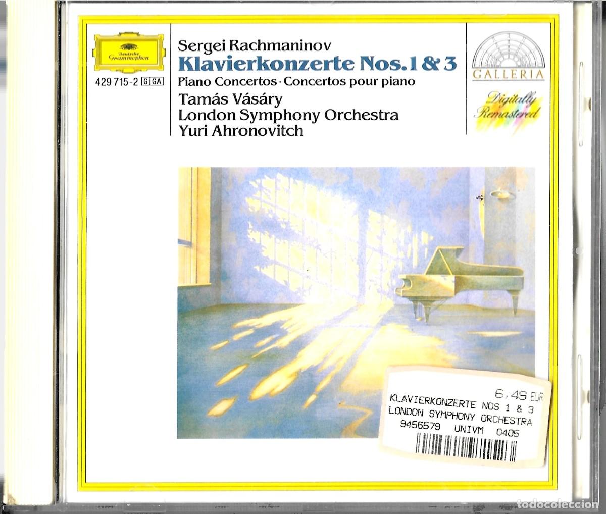 CDs de m&uacute;sica: CD DE SERGEI RACHMANINOV &rdquo; KLAVIRKONZERTE N&ordm; 1 Y 3. ORQUSTA SINF&Oacute;NICA DE LONDRES- YURI AHRONOVITCH