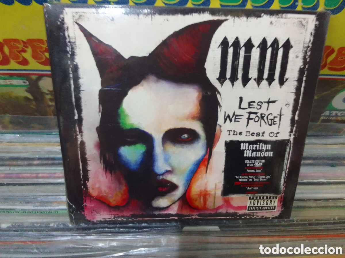 CDs de m&uacute;sica: Marylin Manson lest we forget,the best,con dvd
