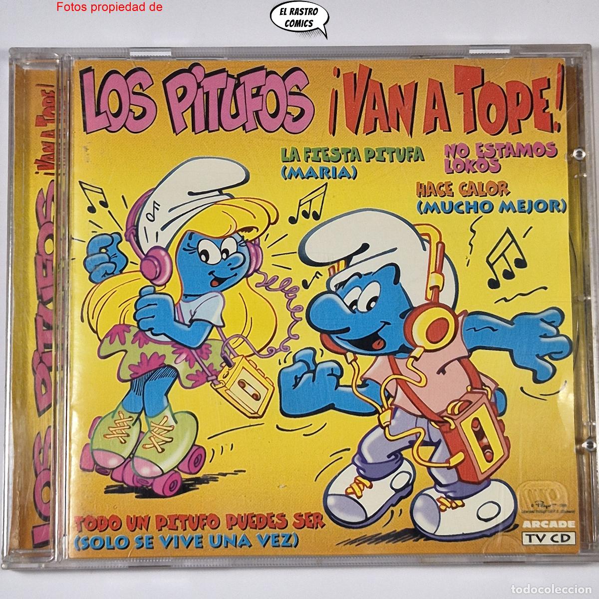 CDs de m&uacute;sica: Los Pitufos, Van a tope, CD Arcade 1996, Euro House, Makina