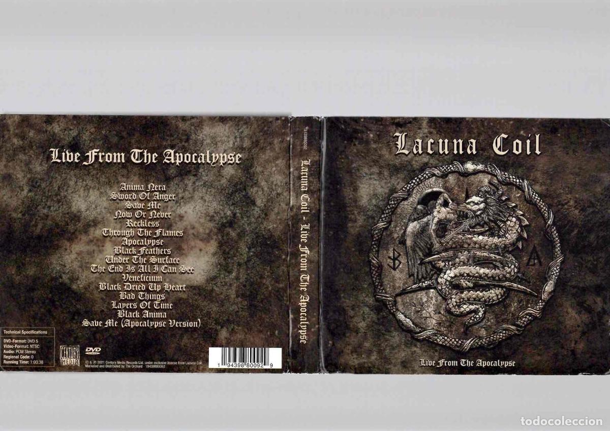 CDs de m&uacute;sica: 2 CD LACUNA COIL LIVE FROM THE APOCALYPSE. CENTURY MEDIA 2021
