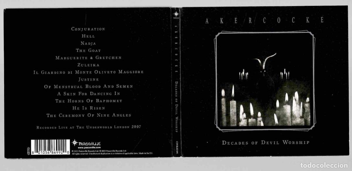 CDs de m&uacute;sica: CD AKERCOCKE DECADES OF DEVIL WORSHIP. PEACEVILLE 2023