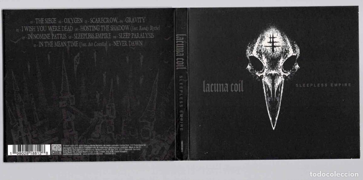 CDs de m&uacute;sica: CD LACUNA COIL SLEEPLESS EMPIRE. CENTURY MEDIA 2025