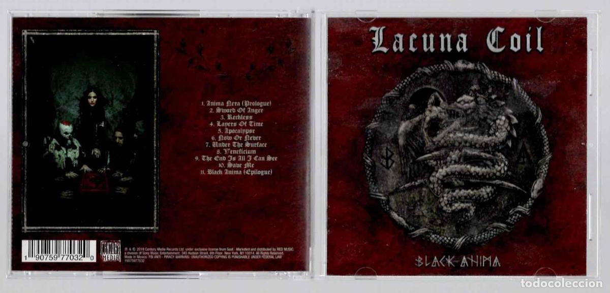 CDs de m&uacute;sica: CD LACUNA COIL BLACK ANIMA. CENTURY MEDIA 2019