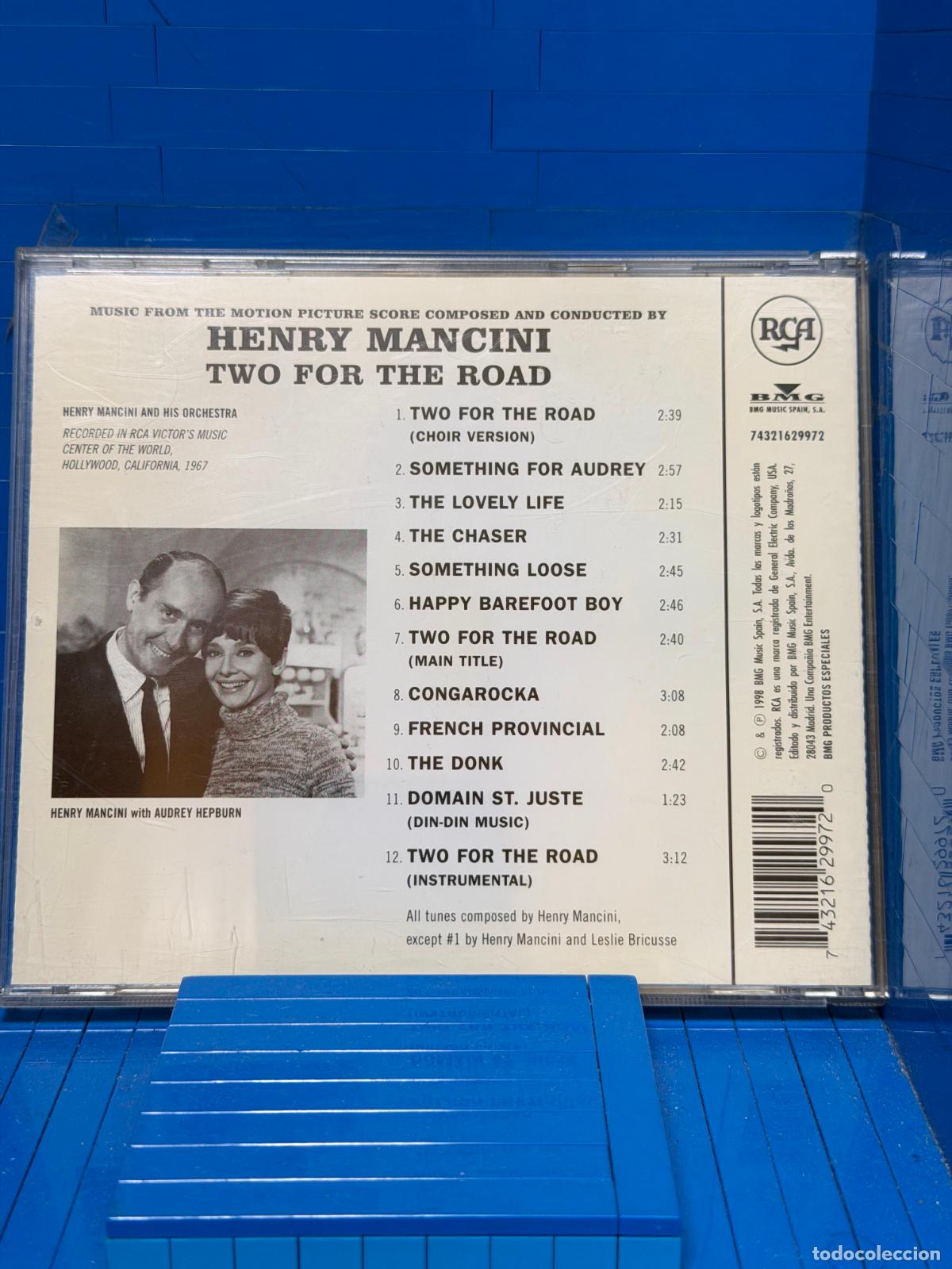 CDs de m&uacute;sica: TWO FOR THE ROAD &ndash; HENRY MANCINI &ndash; 1998 &ndash; CD - Foto 2