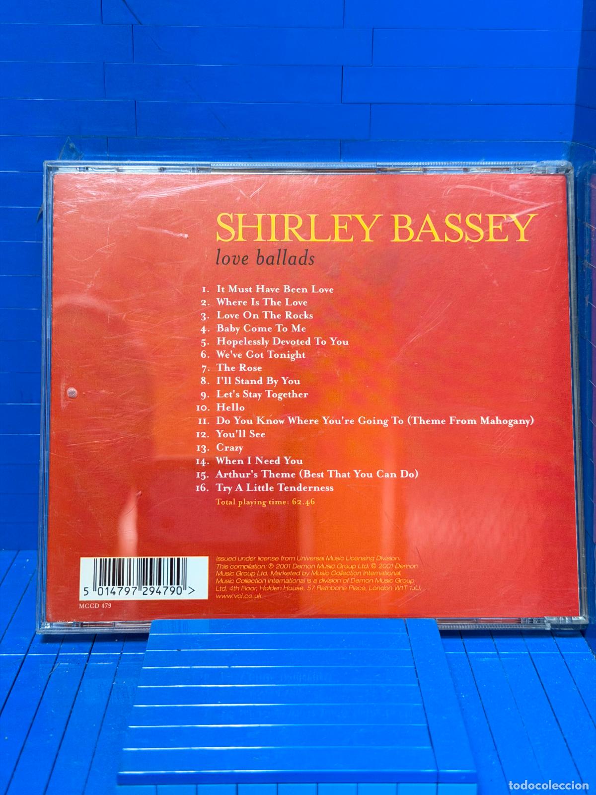 CDs de m&uacute;sica: LOVE BALLADS &ndash; SHIRLEY BASSEY &ndash; 2001 &ndash; CD - Foto 2
