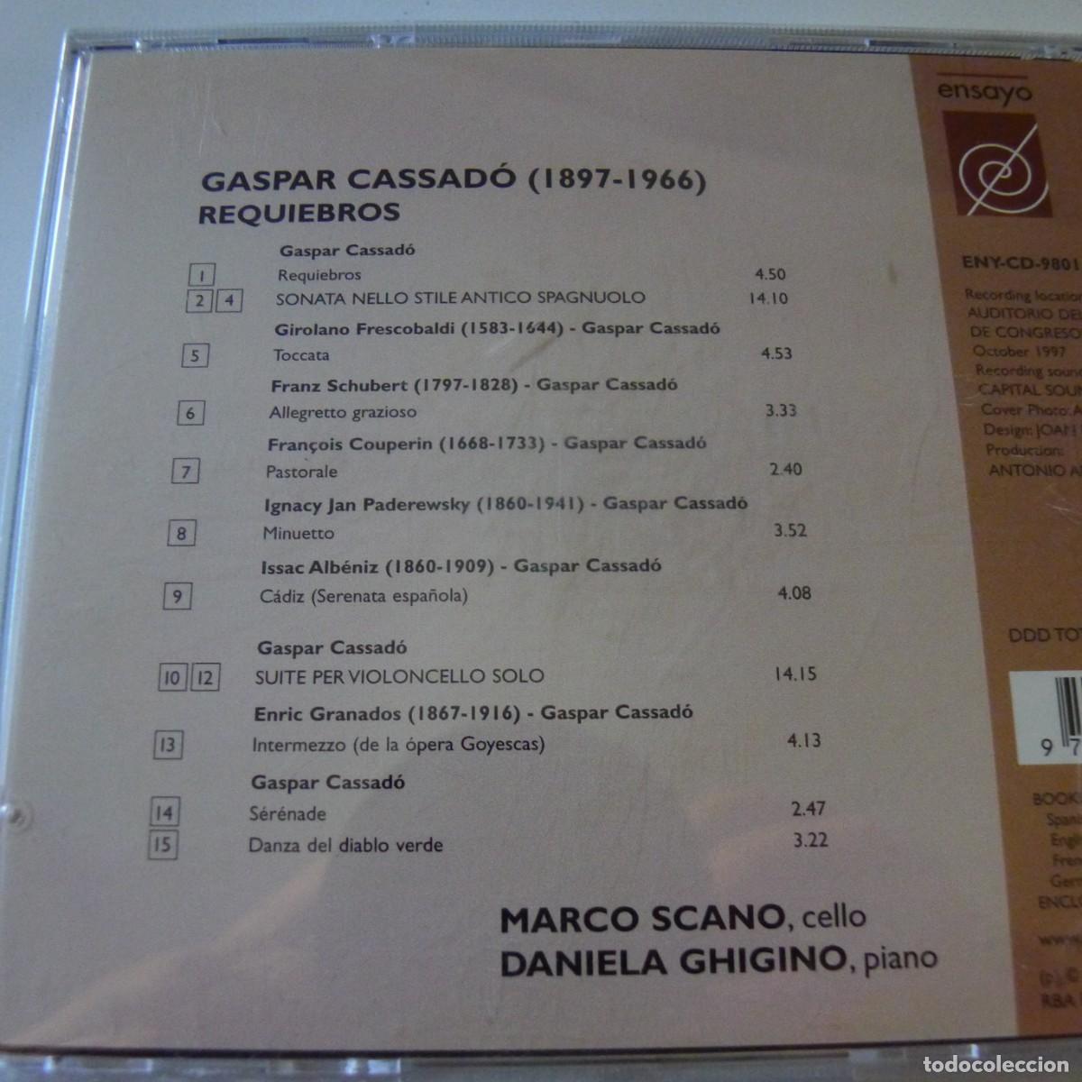 CDs de m&uacute;sica: Cassad&oacute; &ndash; Requiebros CD - Foto 2
