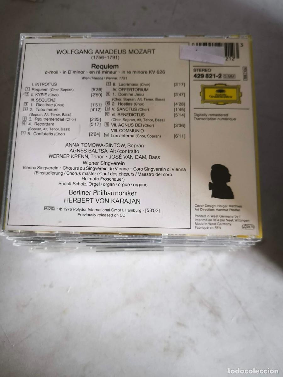 CDs de m&uacute;sica: CD REGUIEM MOZART KARAJAN - Foto 2