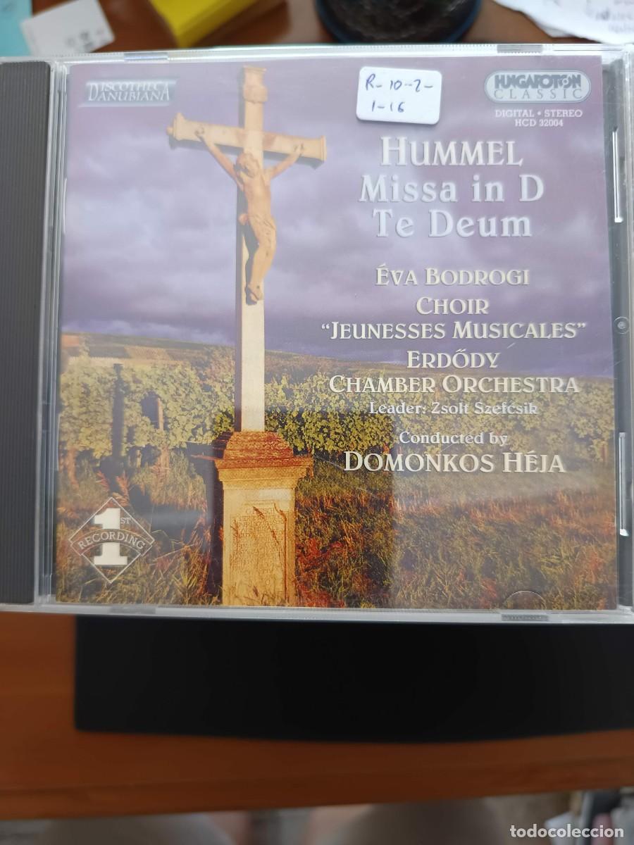 CDs de m&uacute;sica: HUMMEL: MISSA IN D / TE DEUM. DIR: DOMONKOS H&Eacute;JA. SOPRANO: EVA BODROG&Iacute;
