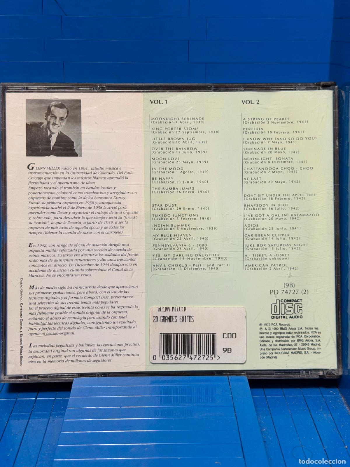 CDs de m&uacute;sica: MOONLIGHT SERENADE &ndash; GLENN MILLER &ndash; 1939 &ndash; CD - Foto 2
